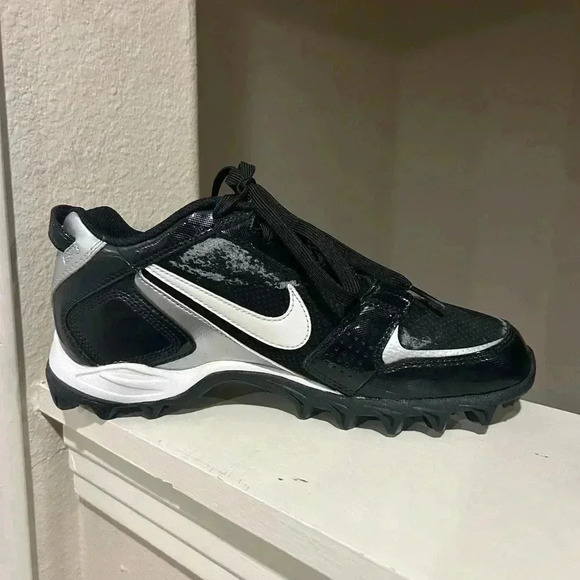 NIKE Men's Land Shark Football Cleats (396231-011) Black/White - Size 7.5 - Picture 5 of 11